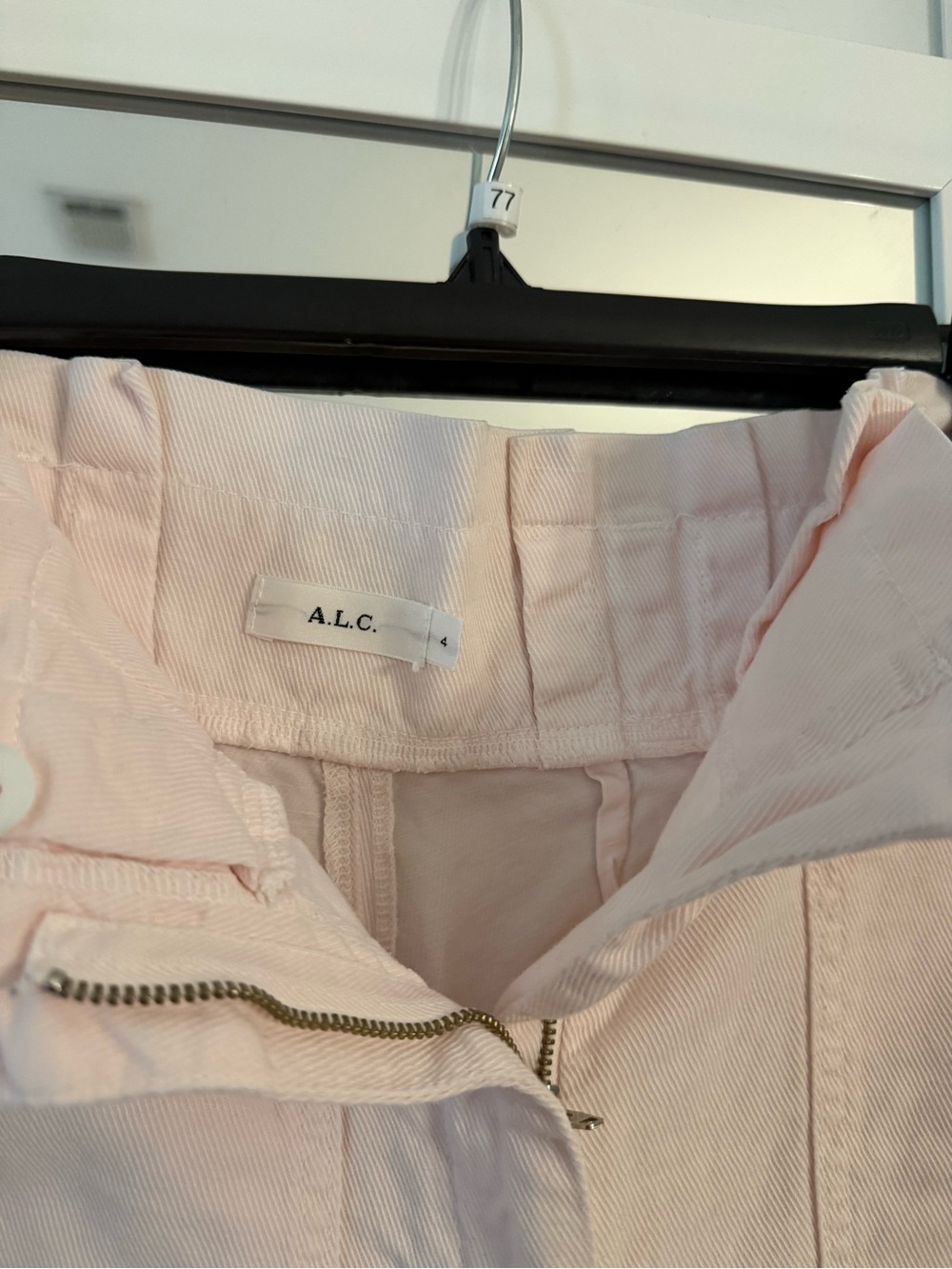 A.L.C. Utility Cargo Barrel Pants Size 4 Pink Cotton Linen Tencel - Picture 4 of 6